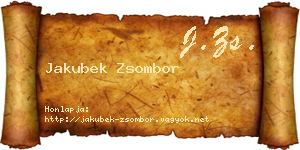 Jakubek Zsombor névjegykártya