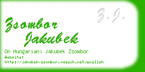 zsombor jakubek business card